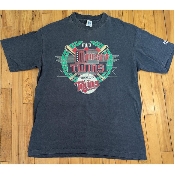 Vintage 90s Minnesota Twins T-Shirt MLB Graphic Baseball Single Stitch Size XL - Picture 1 of 14